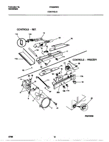 06 - Controls parts for Frigidaire Refrigerator FRS26WRCD3 from AppliancePartsPros.com