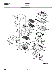 05 - Shelves parts for Frigidaire Refrigerator FRS26WNCW0 from AppliancePartsPros.com