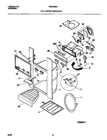 08 - Ice & Water Dispenser parts for Frigidaire Refrigerator FRS26WNCW0 from AppliancePartsPros.com