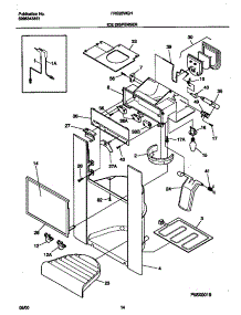 08 - Ice Dispenser parts for Frigidaire Refrigerator FRS26WQHW2 from AppliancePartsPros.com