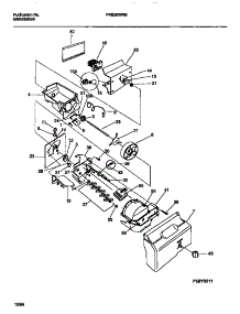 09 - Ice Container & Dispenser Drive parts for Frigidaire Refrigerator FRS26WRBW0 from AppliancePartsPros.com
