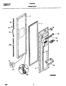 02 - Freezer Door parts for Frigidaire Refrigerator FRS26ZGEB4 from AppliancePartsPros.com