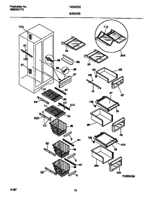 06 - Shelves parts for Frigidaire Refrigerator FRS26ZSEW3 from AppliancePartsPros.com