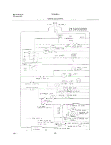 21 - Wiring Schematic parts for Frigidaire Refrigerator FRS26ZGHB5 from AppliancePartsPros.com