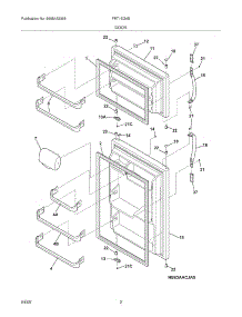 03 - Door parts for Frigidaire Refrigerator FRT15G4BW4 from AppliancePartsPros.com