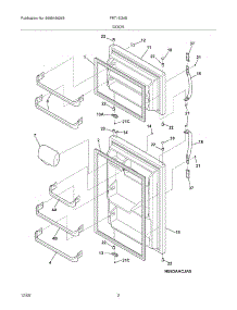 03 - Doors parts for Frigidaire Refrigerator FRT15G4BW7 from AppliancePartsPros.com