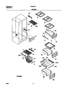 05 - Shelves parts for Frigidaire Refrigerator FRS26ZRGW0 from AppliancePartsPros.com
