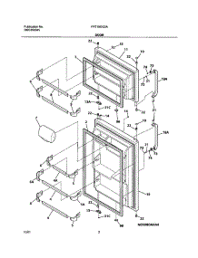 03 - Door parts for Frigidaire Refrigerator FRT15GG3AW0 from AppliancePartsPros.com