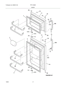 03 - Door parts for Frigidaire Refrigerator FRT15HB3DW4 from AppliancePartsPros.com