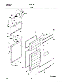 02 - Door parts for Frigidaire Refrigerator FRT16ICRHZ4 from AppliancePartsPros.com