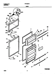 02 - Doors parts for Frigidaire Refrigerator FRT16ICRHZ1 from AppliancePartsPros.com