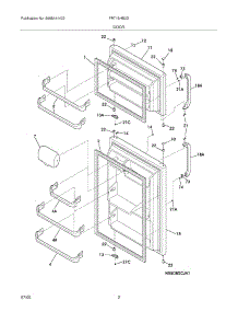 03 - Door parts for Frigidaire Refrigerator FRT15HB3DW3 from AppliancePartsPros.com