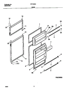 02 - Door parts for Frigidaire Refrigerator FRT16CNHZ5 from AppliancePartsPros.com