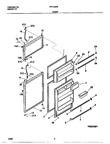 02 - Door parts for Frigidaire Refrigerator FRT16JRCD2 from AppliancePartsPros.com