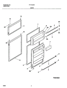 03 - Door parts for Frigidaire Refrigerator FRT16CNHZ4 from AppliancePartsPros.com