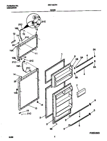 02 - Doors parts for Frigidaire Refrigerator FRT16CRHD0 from AppliancePartsPros.com