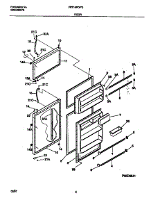 02 - Door parts for Frigidaire Refrigerator FRT16PDFD0 from AppliancePartsPros.com