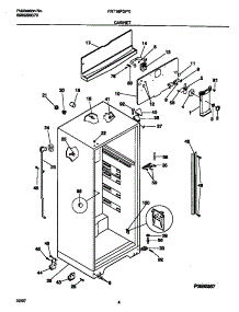 03 - Cabinet parts for Frigidaire Refrigerator FRT16PDFD0 from AppliancePartsPros.com