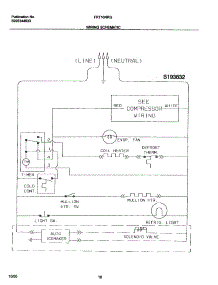 10 - Wiring Schematic parts for Frigidaire Refrigerator FRT16NRGD8 from AppliancePartsPros.com
