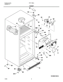 05 - Cabinet parts for Frigidaire Refrigerator FRT17B3AW4 from AppliancePartsPros.com