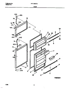 02 - Door parts for Frigidaire Refrigerator FRT16NREW2 from AppliancePartsPros.com