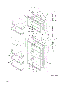 03 - Door parts for Frigidaire Refrigerator FRT17G4BQ6 from AppliancePartsPros.com