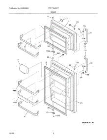 03 - Door parts for Frigidaire Refrigerator FRT17G4BWF from AppliancePartsPros.com