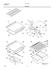 07 - Shelves parts for Frigidaire Refrigerator FRT17G4BW2 from AppliancePartsPros.com