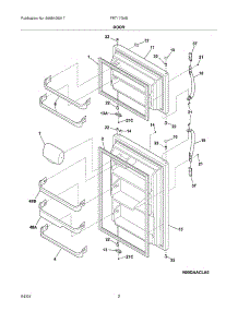 03 - Door parts for Frigidaire Refrigerator FRT17G4BQ3 from AppliancePartsPros.com