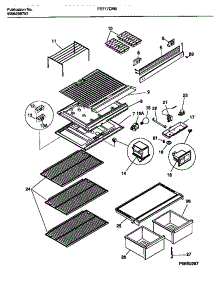 04 - Shelves, Controls, Divider, Mullion parts for Frigidaire Refrigerator FRT17CRBW2 from AppliancePartsPros.com