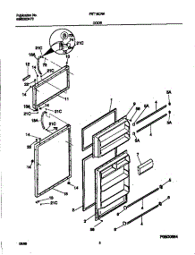 02 - Doors parts for Frigidaire Refrigerator FRT16CRHZ1 from AppliancePartsPros.com