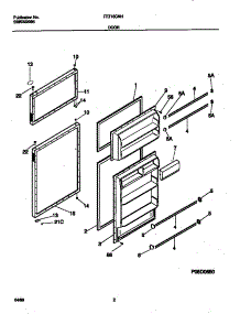 02 - Doors parts for Frigidaire Refrigerator FRT16CNHD3 from AppliancePartsPros.com