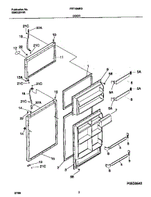 02 - Doors parts for Frigidaire Refrigerator FRT16NRGD7 from AppliancePartsPros.com