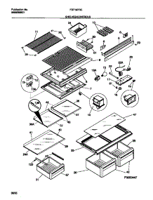 04 - Shelves / Controls parts for Frigidaire Refrigerator FRT16PRCD0 from AppliancePartsPros.com
