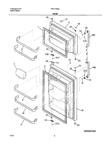 03 - Doors parts for Frigidaire Refrigerator FRT17B3AW3 from AppliancePartsPros.com