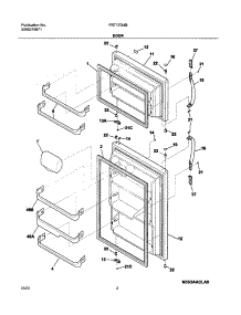03 - Doors parts for Frigidaire Refrigerator FRT17G4BQ1 from AppliancePartsPros.com