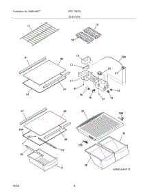 07 - Shelves parts for Frigidaire Refrigerator FRT17G5CSB8 from AppliancePartsPros.com