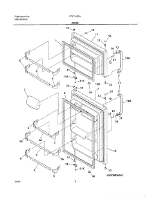 03 - Door parts for Frigidaire Refrigerator FRT15B3AQ0 from AppliancePartsPros.com