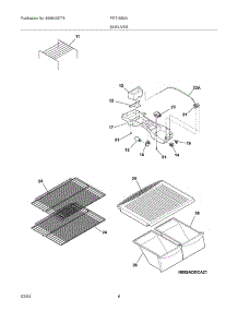 07 - Shelves parts for Frigidaire Refrigerator FRT15B3AT5 from AppliancePartsPros.com