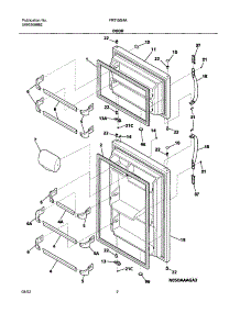 03 - Door parts for Frigidaire Refrigerator FRT15G4AW1 from AppliancePartsPros.com