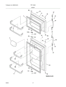 03 - Door parts for Frigidaire Refrigerator FRT15G4BQ3 from AppliancePartsPros.com