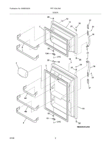 03 - Door parts for Frigidaire Refrigerator FRT15G4JW0 from AppliancePartsPros.com