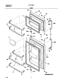 03 - Doors parts for Frigidaire Refrigerator FRT15HB3AQ3 from AppliancePartsPros.com