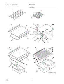 07 - Shelves parts for Frigidaire Refrigerator FRT15G5CSB4 from AppliancePartsPros.com