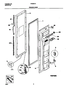 02 - Freezer Door parts for Frigidaire Refrigerator FRS26ZTHD4 from AppliancePartsPros.com