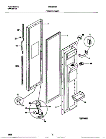 02 - Freezer Door parts for Frigidaire Refrigerator FRS28XHAB3 from AppliancePartsPros.com