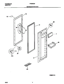 03 - Ref Door parts for Frigidaire Refrigerator FRS26ZSHB3 from AppliancePartsPros.com