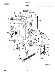 04 - Cabinet parts for Frigidaire Refrigerator FRS28ZGEW3 from AppliancePartsPros.com