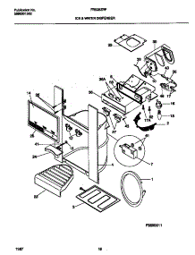 10 - Ice & Water Dispenser parts for Frigidaire Refrigerator FRS28ZRFW0 from AppliancePartsPros.com