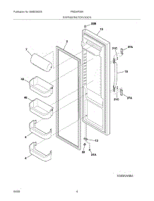 05 - Refrigerator Door parts for Frigidaire Refrigerator FRS3HR35KS0 from AppliancePartsPros.com